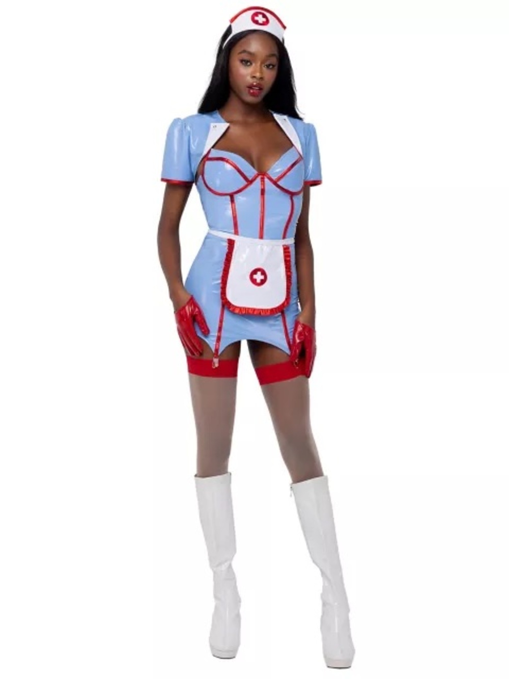 Roma Blue, Red & White Retro Nurse Costume